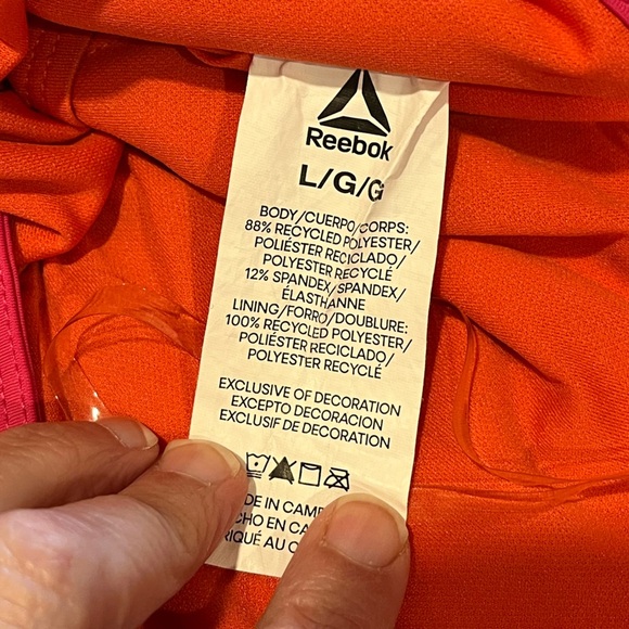 REEBOK • One-Shoulder Ribbed Swimsuit • Size L - Picture 4 of 6